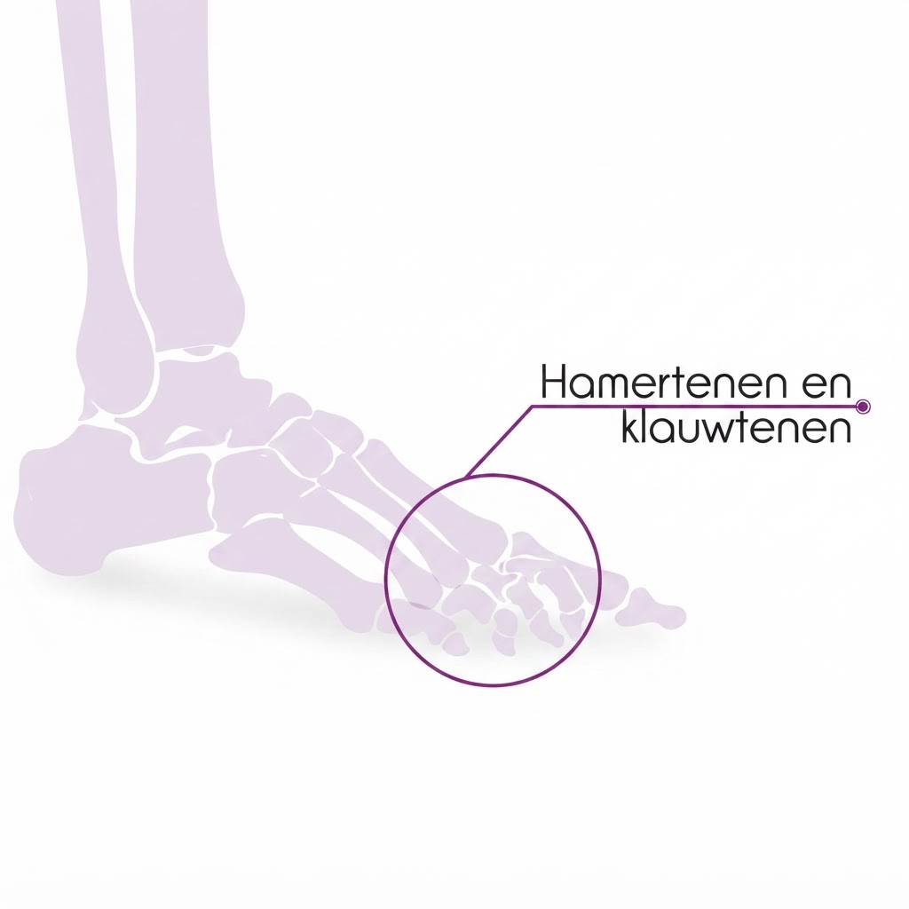 Klauwtenen en hamertenen behandelen bij Podologie Hermanns